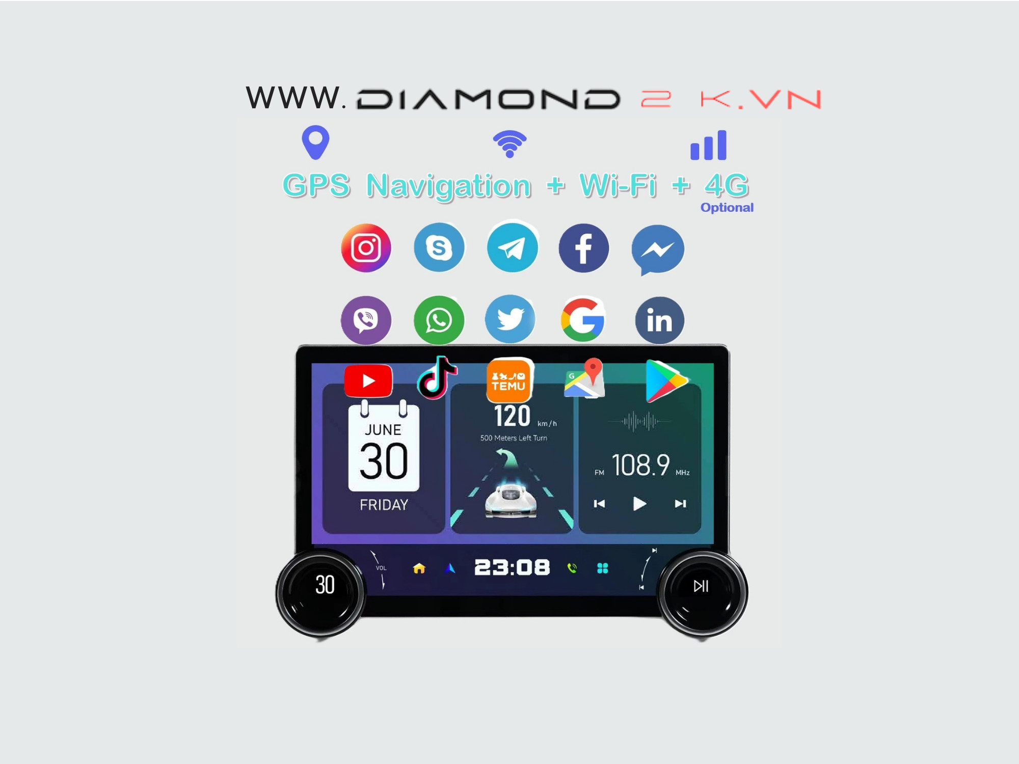 Màn Hình Android Diamond 2K Pro 360 2